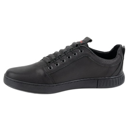 Polbut Men's casual leather shoes 2121/2 black 7