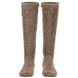 Olivier Women's dark beige openwork boots 3 Olivier Women's dark beige openwork boots 3