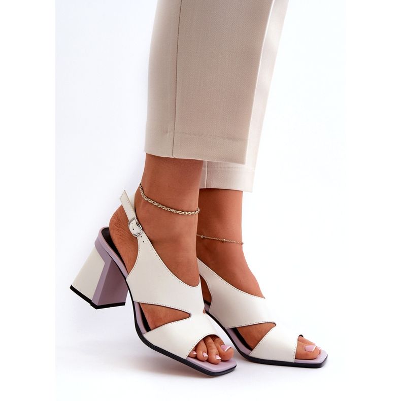 S.Barski Women's High Heel Sandals White D&amp;A MR38-153 3