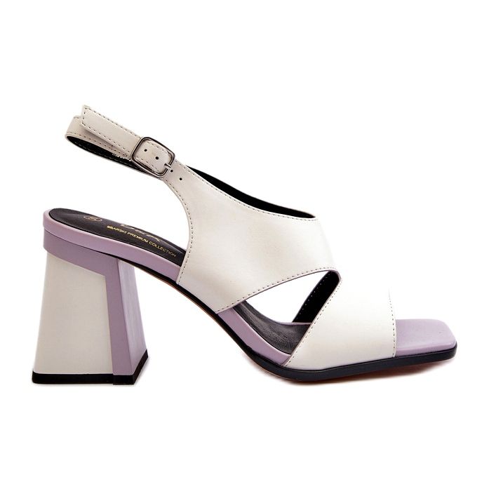 S.Barski Women's High Heel Sandals White D&amp;A MR38-153 5