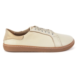 Olivier Aura: Creamy women's barefoot leather sneakers Comfortable shoes with a flat sole 1 Olivier Aura: Creamy women's barefoot leather sneakers Comfortable shoes with a flat sole 1