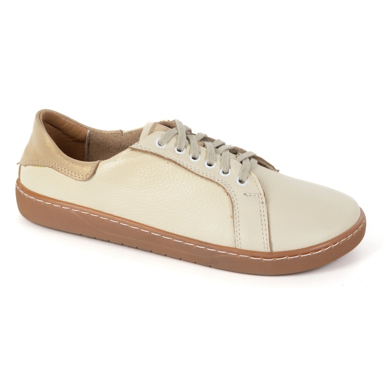 Olivier Aura: Creamy women's barefoot leather sneakers Comfortable shoes with a flat sole 2 Olivier Aura: Creamy women's barefoot leather sneakers Comfortable shoes with a flat sole 2