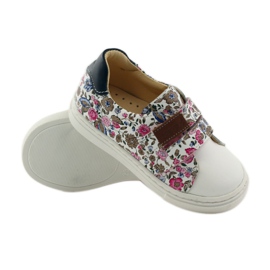 Girls' shoes with flowers Bartuś pink brown white 3 Girls' shoes with flowers Bartuś pink brown white 3