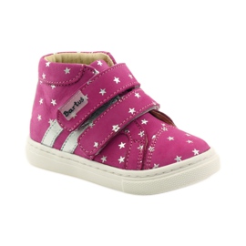 Girls' shoes with stars Bartuś pink grey 1