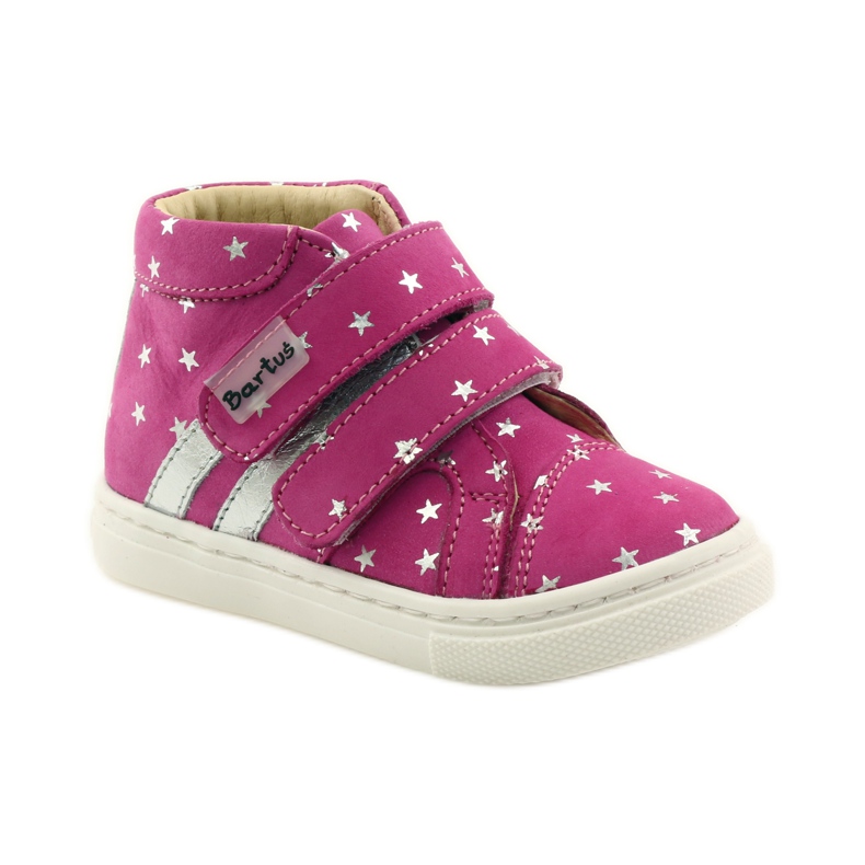 Girls' shoes with stars Bartuś pink grey 1