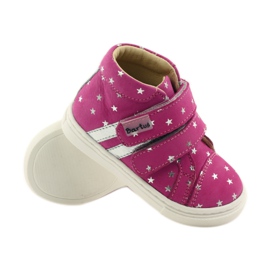 Girls' shoes with stars Bartuś pink grey 3