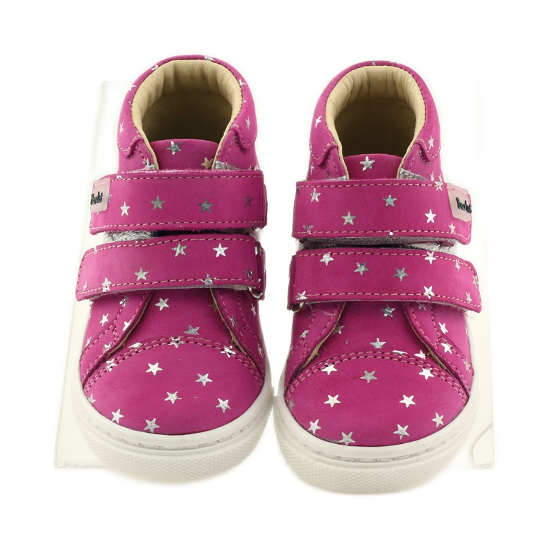 Girls' shoes with stars Bartuś pink grey 4