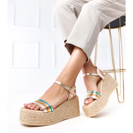 Multicolored espadrilles sandals on the Solora platform 2