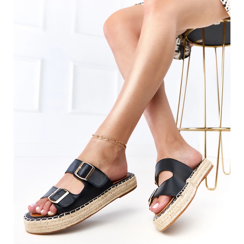 Black espadrilles with Kasina buckles 2 Black espadrilles with Kasina buckles 2
