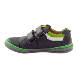 Shoes with reflective element Bartuś green grey 2