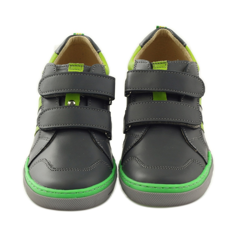 Shoes with reflective element Bartuś green grey 4