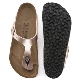 Women's flip -flops Birkenstock Gizeh Bs 1023925 golden pink metalic 2