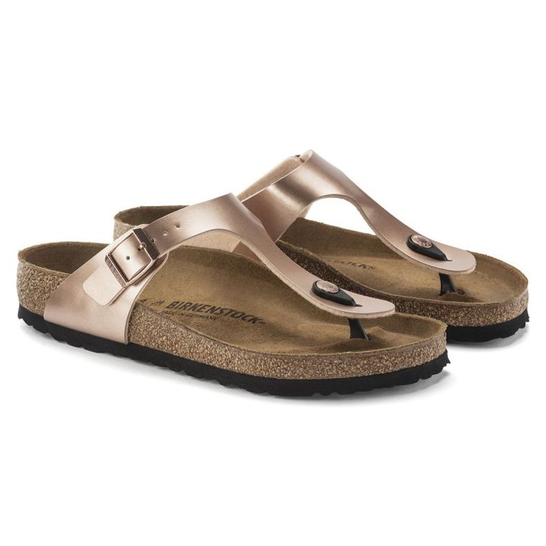 Women's flip -flops Birkenstock Gizeh Bs 1023925 golden pink metalic 4