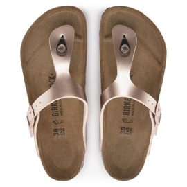 Women's flip -flops Birkenstock Gizeh Bs 1023925 golden pink metalic 5