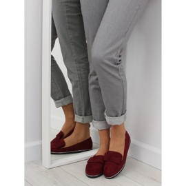 Women's burgundy loafers 127-2 red 2