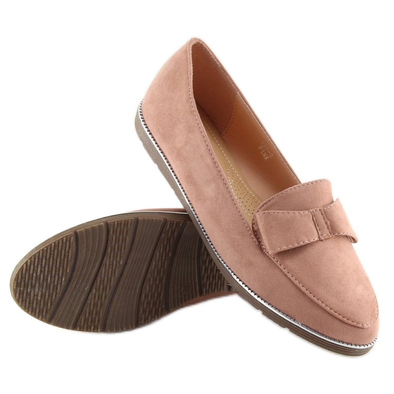 Women's pink loafers 127-2 pink 2