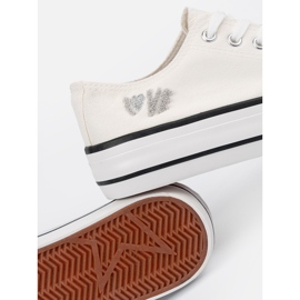 Shelvt White sneakers with the inscription LOVE 1