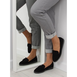 Black women's loafers 127-2 black 1
