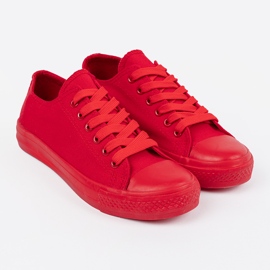 Shelvt Women's red sneakers 1 Shelvt Women's red sneakers 1