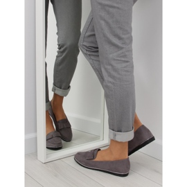 Gray Loafers for women 127-2 gray grey 1