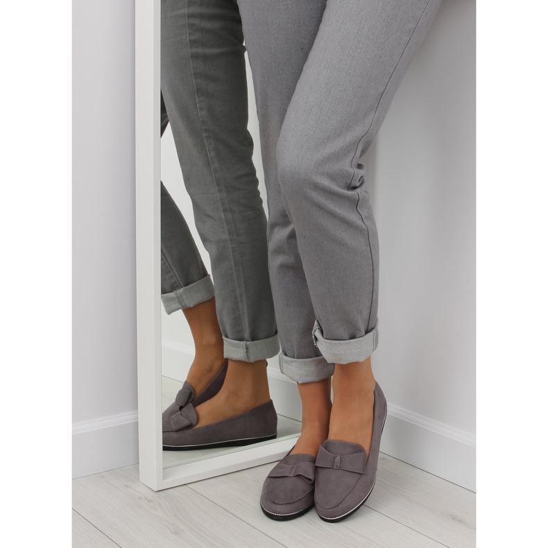 Gray Loafers for women 127-2 gray grey 2 Gray Loafers for women 127-2 gray grey 2