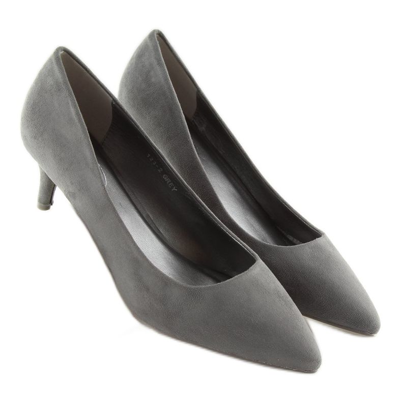Gray pumps low heels gray 123-2 Gray grey 2