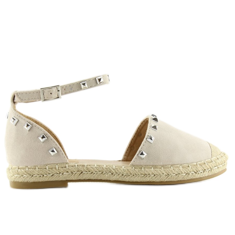 Espadrilles with studs beige 99-26 beige 1