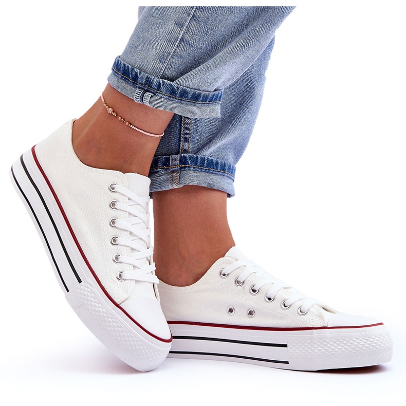 Classic Low Platform Sneakers White Jazlyn 5 Classic Low Platform Sneakers White Jazlyn 5