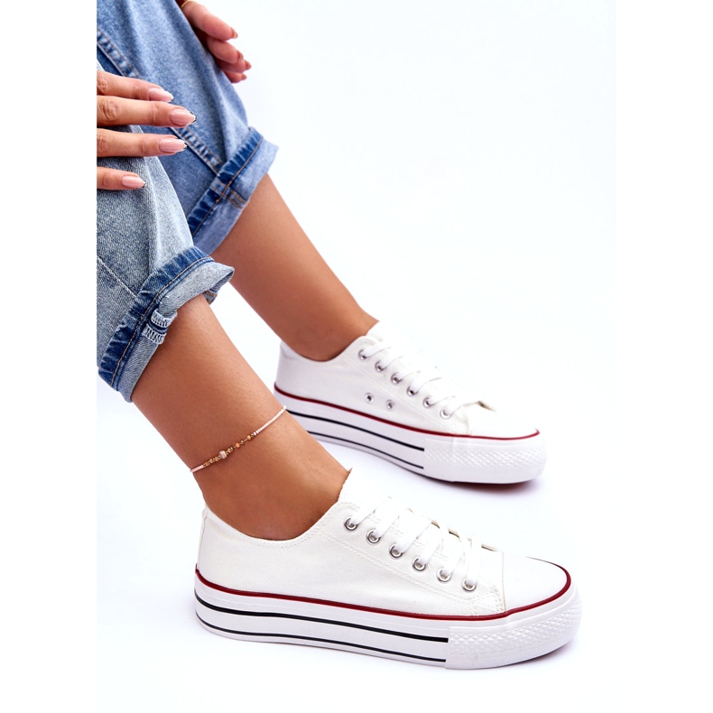 Classic Low Platform Sneakers White Jazlyn 4 Classic Low Platform Sneakers White Jazlyn 4