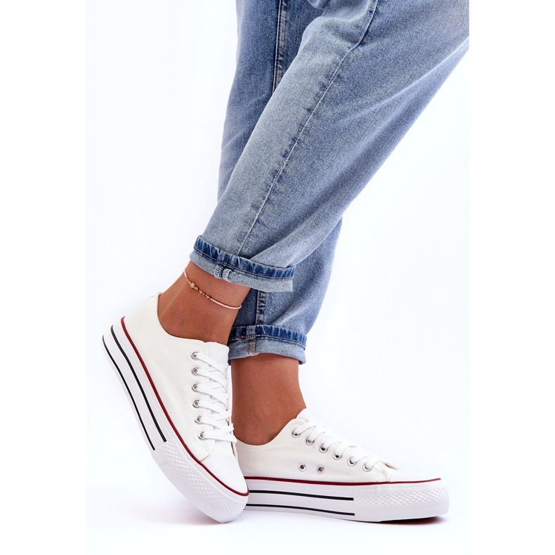 Classic Low Platform Sneakers White Jazlyn 2 Classic Low Platform Sneakers White Jazlyn 2