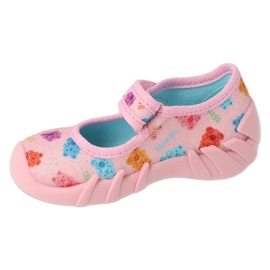 Befado children's slippers with velcro 109P268 pink 1