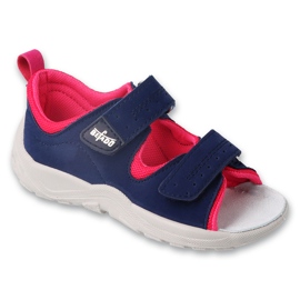 Befado children's sandals with leather insert 721P004 navy blue and pink 1 Befado children's sandals with leather insert 721P004 navy blue and pink 1