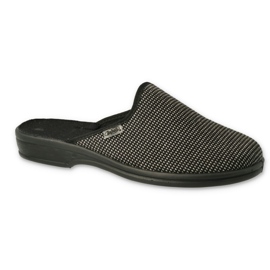 Befado men's bottom slippers 089M422 black and gray 1 Befado men's bottom slippers 089M422 black and gray 1