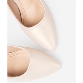 Sergio Leone Elegant white pearl women's high-heeled pumps 1 Sergio Leone Elegant white pearl women's high-heeled pumps 1