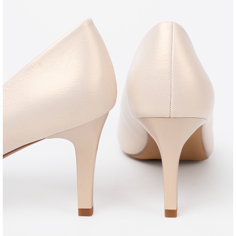 Sergio Leone Elegant white pearl women's high-heeled pumps 2 Sergio Leone Elegant white pearl women's high-heeled pumps 2