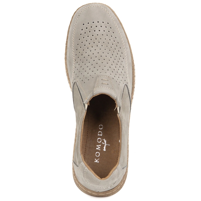 KOMODO Men's leather shoes casual 854/2 gray grey 5 KOMODO Men's leather shoes casual 854/2 gray grey 5