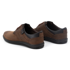 Polbut Men's casual leather shoes 402H dark brown 4
