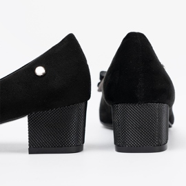 Goodin Black pumps with a bow on the post 1 Goodin Black pumps with a bow on the post 1