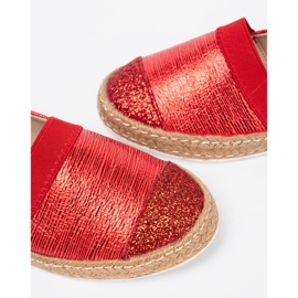 Goodin Red espadrilles with shiny thread 1