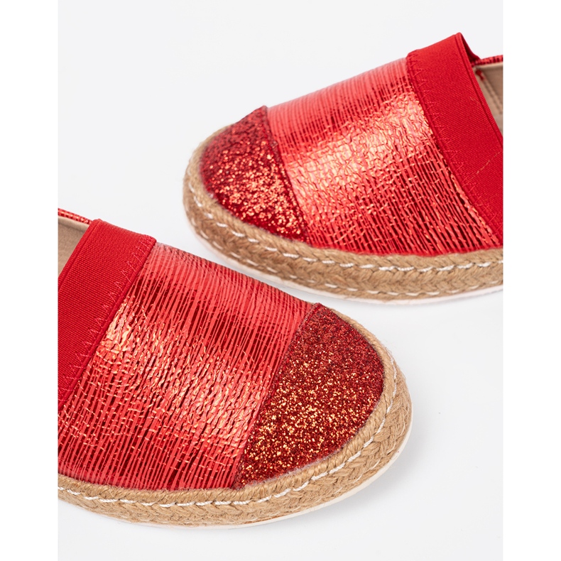 Goodin Red espadrilles with shiny thread 1