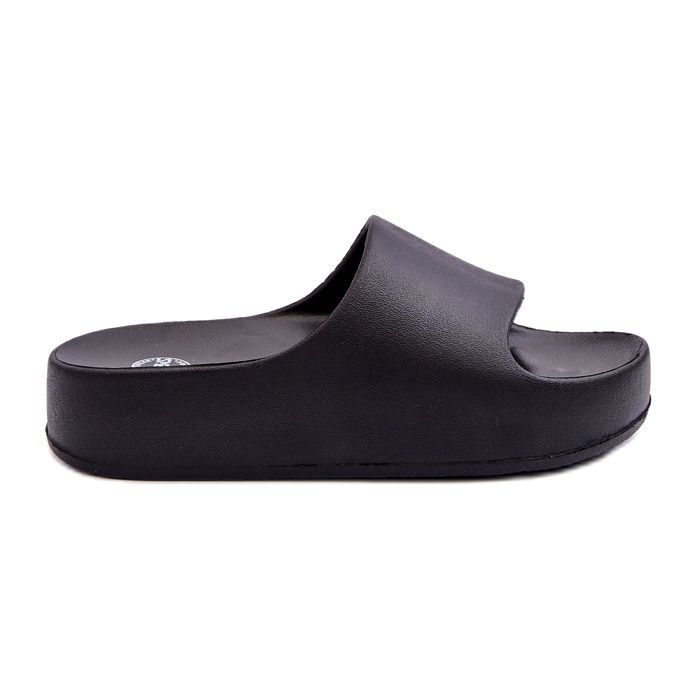 Women's flip flops on the platform black foam 4
