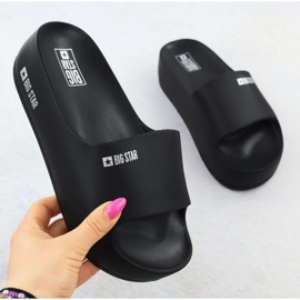 Slippers on the BIG STAR platform in SS274721 INT2155A black 1