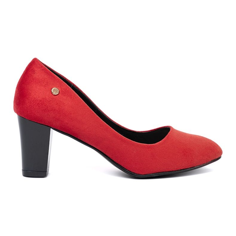 Goodin Red suede high heels 1