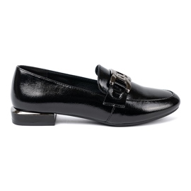 Varnished loafers with a decorative Sergio Leone clamp black 2