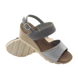 Caprice sandals women's shoes 28701 grey 3
