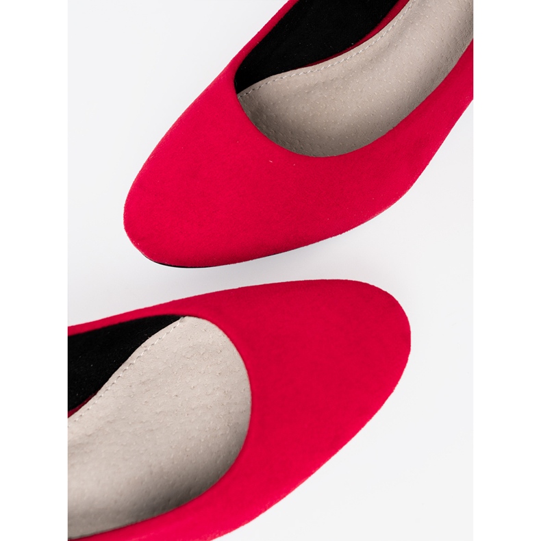 Goodin Red women's pumps on a silver post 1