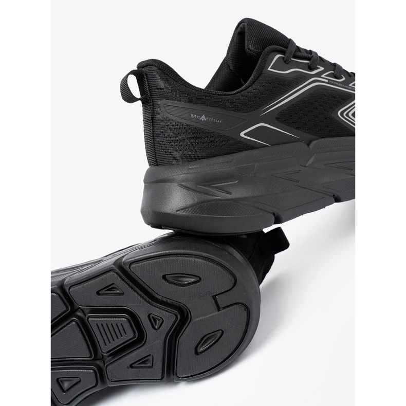 Shelvt Light black sports shoes on a thick McArthur sole 2