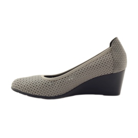 M.Daszyński Women's wedge pumps Daszyński 113 grey 2