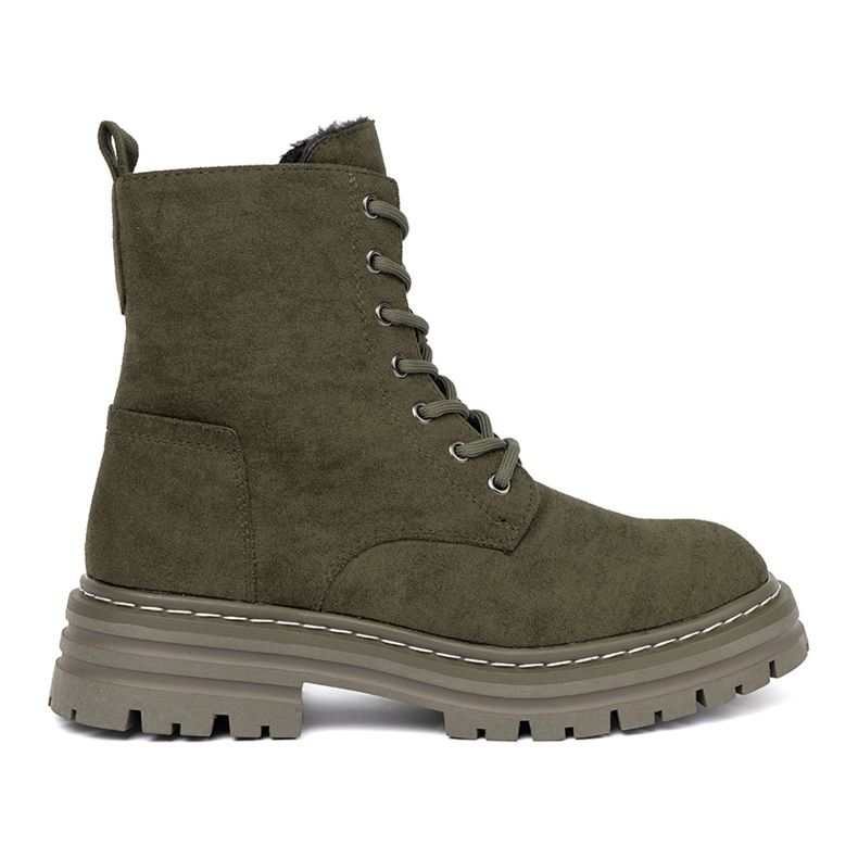 Dark green women's boots with suede finish Sergio Leone 2