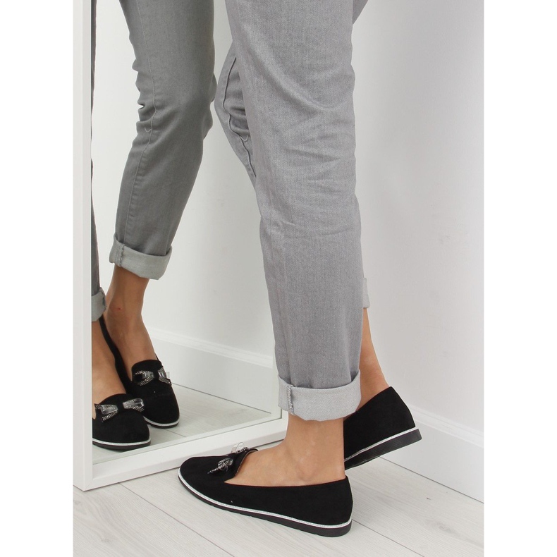 Black women's loafers JN-182 black 2